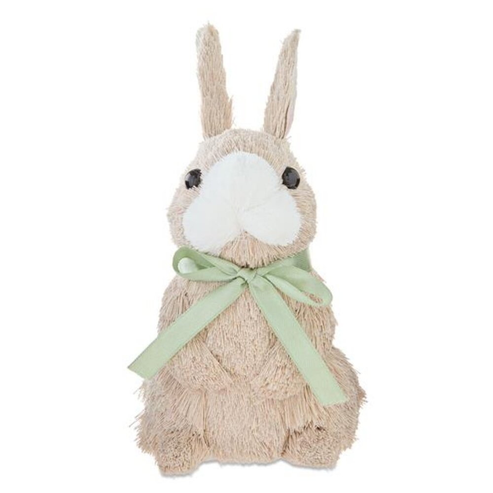 Textured Bunny Tabletop Decoration, Brown and Green, 7", Easter